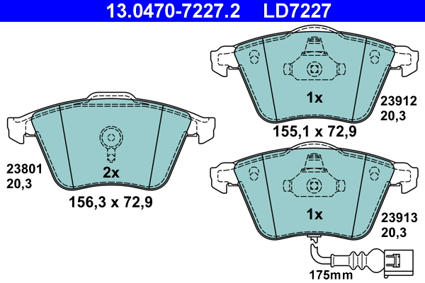 ATE Első fékbetét 13.0470-7227.2_ATE