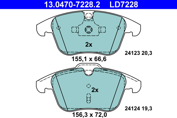 ATE Első fékbetét 13.0470-7228.2_ATE