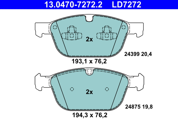 ATE Fékbetét, mind 13.0470-7272.2_ATE