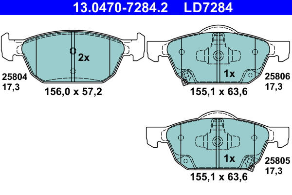 ATE Első fékbetét 13.0470-7284.2_ATE