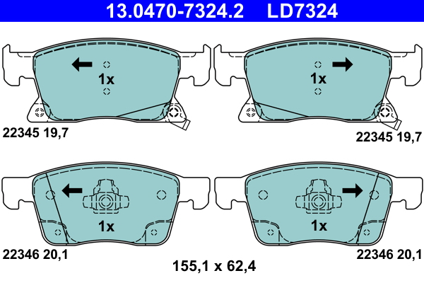 ATE Fékbetét, mind 13.0470-7324.2_ATE