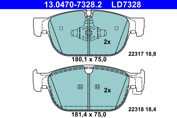 ATE Fékbetét, mind 13.0470-7328.2_ATE