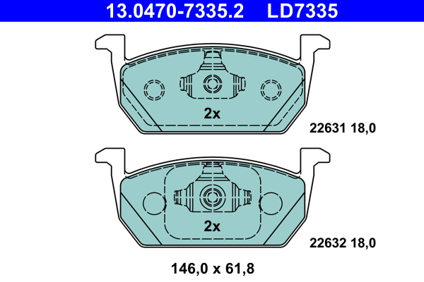 ATE Fékbetét, mind 13.0470-7335.2_ATE