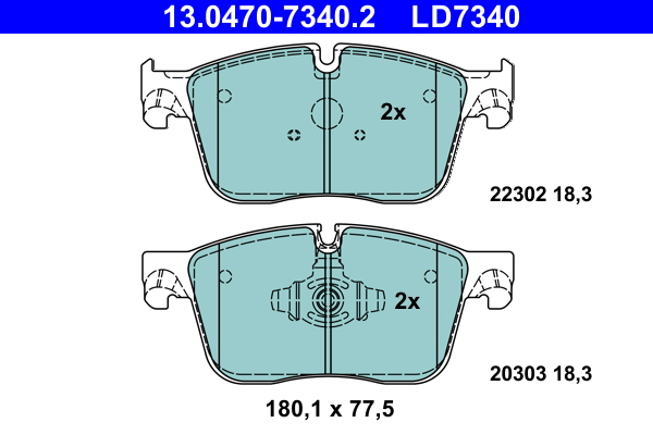 ATE Fékbetét, mind 13.0470-7340.2_ATE