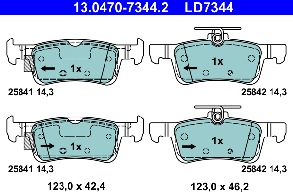 ATE Fékbetét, mind 13.0470-7344.2_ATE