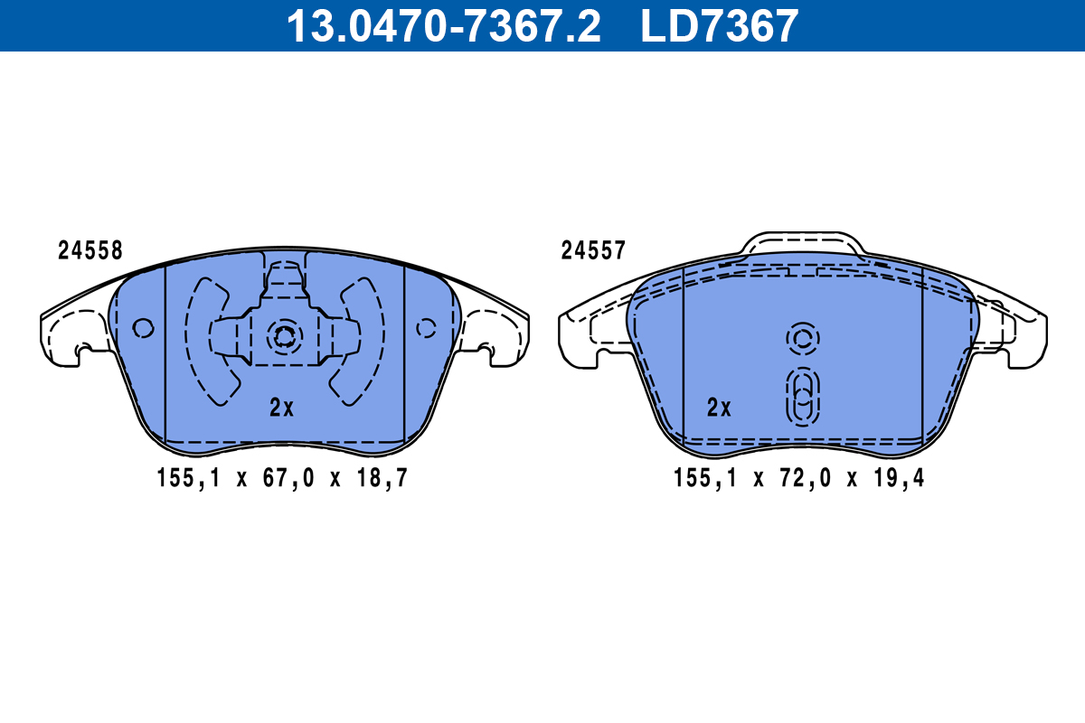 ATE Fékbetét, mind 13.0470-7367.2_ATE