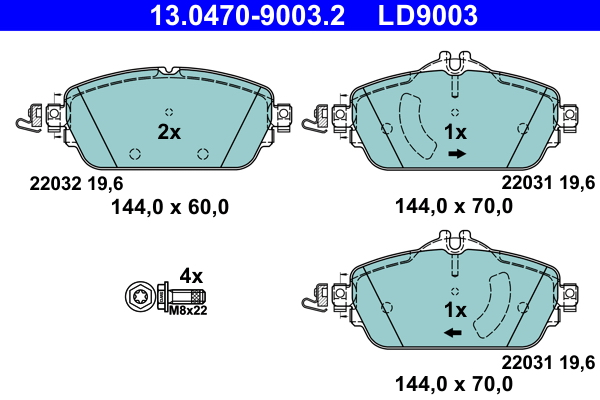 ATE Fékbetét, mind 13.0470-9003.2_ATE