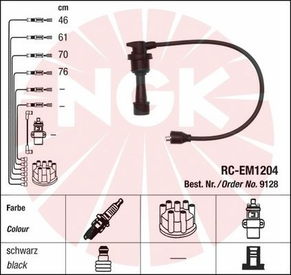 NGK Gyújtókábel készlet RC-EM1204_NGK