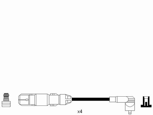 NGK Gyújtókábel készlet RC-VW253_NGK