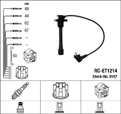 NGK Gyújtókábel készlet RC-ET1214_NGK