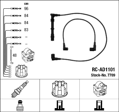 NGK Gyújtókábel készlet RC-AD1101_NGK