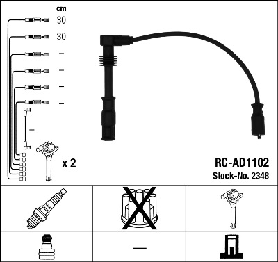 NGK Gyújtókábel készlet RC-AD1102_NGK