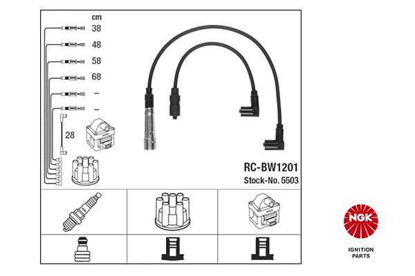 NGK Gyújtókábel készlet RC-BW1201_NGK