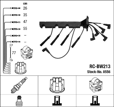 NGK Gyújtókábel készlet RC-BW213_NGK