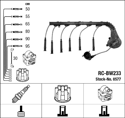 NGK Gyújtókábel készlet RC-BW233_NGK