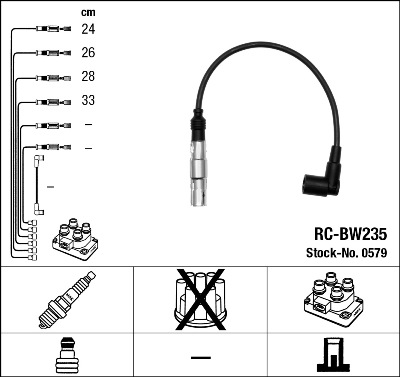 NGK Gyújtókábel készlet RC-BW235_NGK