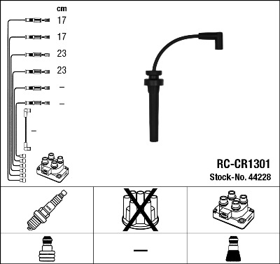 NGK Gyújtókábel készlet RCCR1301_NGK