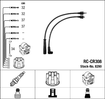 NGK Gyújtókábel készlet RC-CR308_NGK