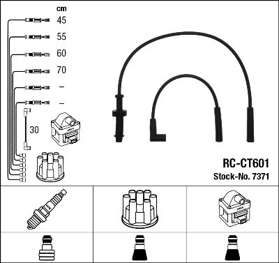 NGK Gyújtókábel készlet RC-CT601_NGK