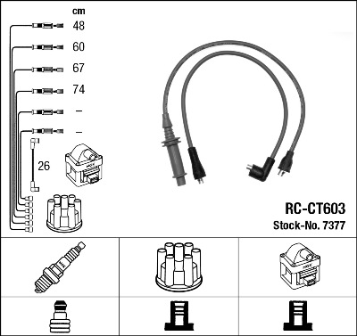 NGK Gyújtókábel készlet RC-CT603_NGK