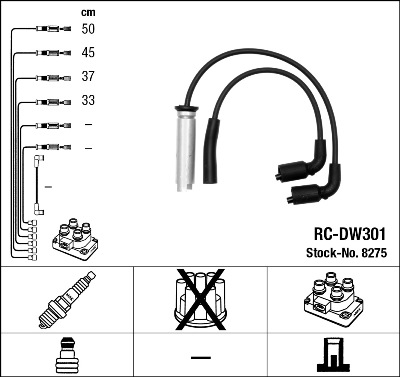 NGK Gyújtókábel készlet RC-DW301_NGK