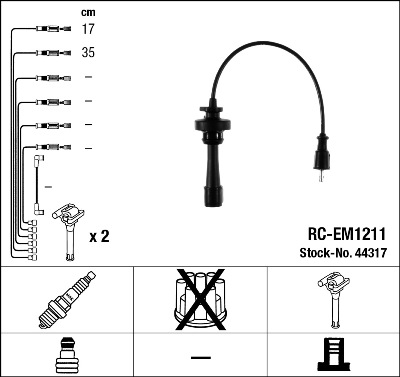 NGK Gyújtókábel készlet RCEM1211_NGK