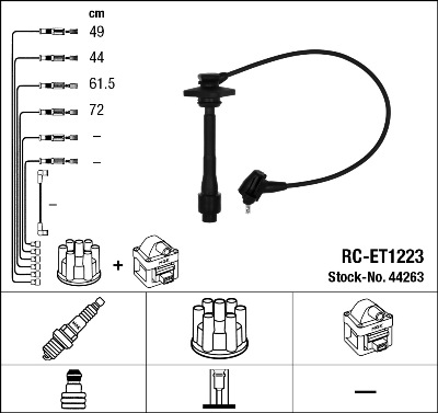 NGK Gyújtókábel készlet RCET1223_NGK