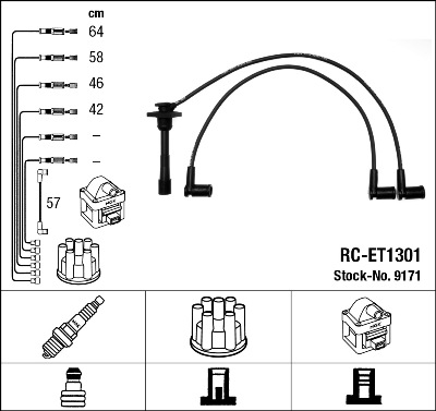 NGK Gyújtókábel készlet RC-ET1301_NGK