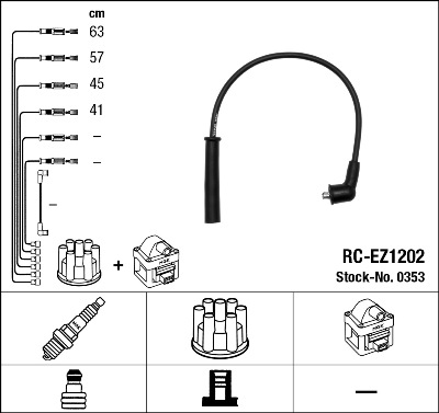 NGK Gyújtókábel készlet RC-EZ1202_NGK