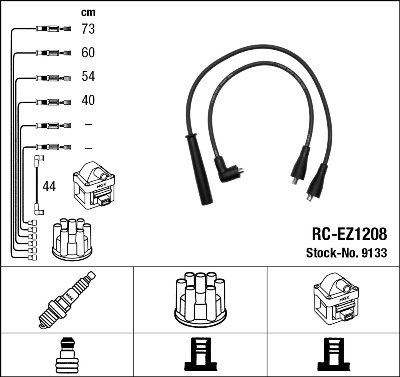 NGK Gyújtókábel készlet RC-EZ1208_NGK