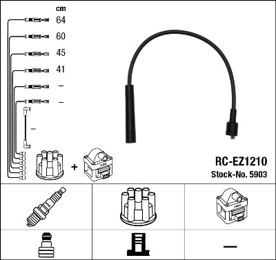 NGK Gyújtókábel készlet RC-EZ1210_NGK