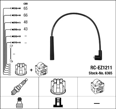 NGK Gyújtókábel készlet RC-EZ1211_NGK