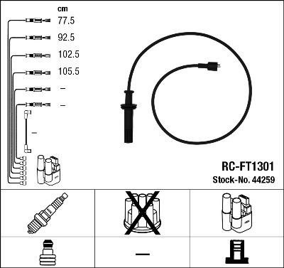 NGK Gyújtókábel készlet RCFT1301_NGK