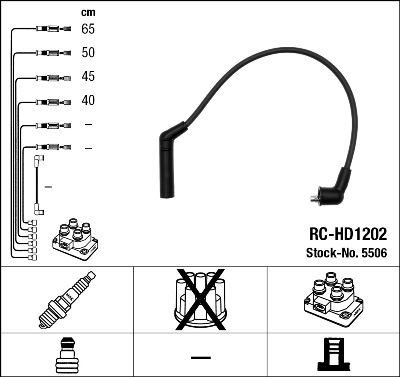 NGK Gyújtókábel készlet RC-HD1202_NGK