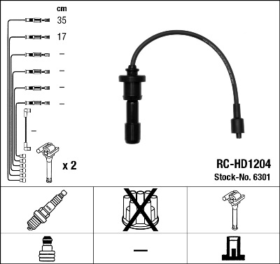 NGK Gyújtókábel készlet RC-HD1204_NGK