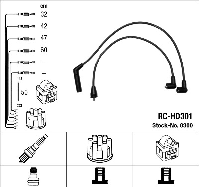 NGK Gyújtókábel készlet RC-HD301_NGK