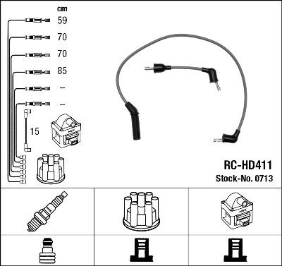 NGK Gyújtókábel készlet RC-HD411_NGK