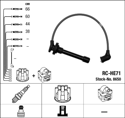 NGK Gyújtókábel készlet RC-HE71_NGK