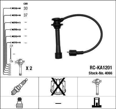 NGK Gyújtókábel készlet RC-KA1201_NGK