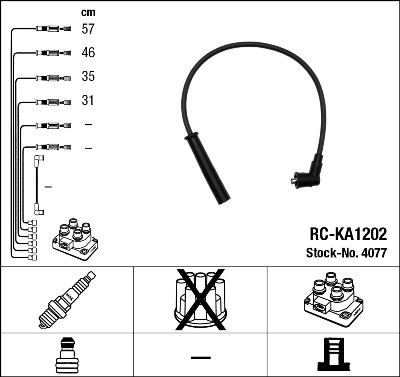 NGK Gyújtókábel készlet RC-KA1202_NGK