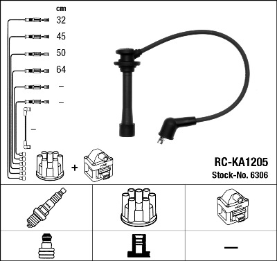 NGK Gyújtókábel készlet RC-KA1205_NGK