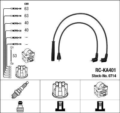 NGK Gyújtókábel készlet RC-KA401_NGK