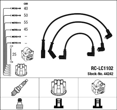 NGK Gyújtókábel készlet RCLC1102_NGK