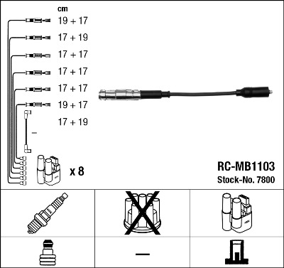 NGK Gyújtókábel készlet RC-MB1103_NGK