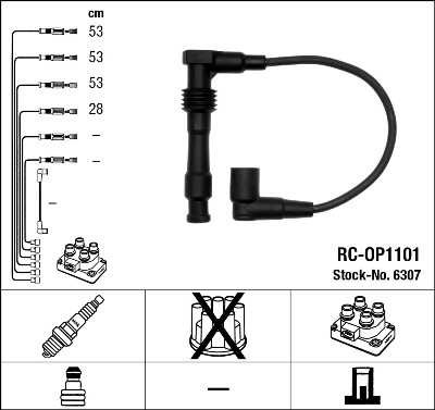 NGK Gyújtókábel készlet RC-OP1101_NGK