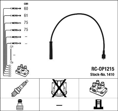 NGK Gyújtókábel készlet RC-OP1215_NGK