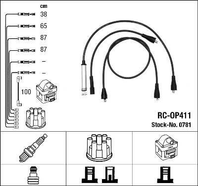 NGK Gyújtókábel készlet RC-OP411_NGK