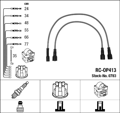 NGK Gyújtókábel készlet RC-OP413_NGK