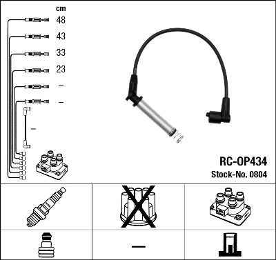 NGK Gyújtókábel készlet RC-OP434_NGK