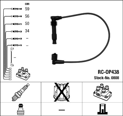 NGK Gyújtókábel készlet RC-OP438_NGK